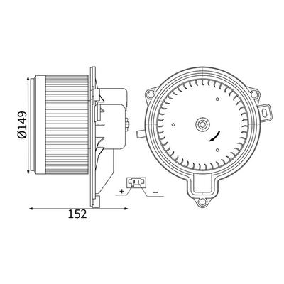 MAHLE Innenraumgebläse AB 444 000S für Iveco