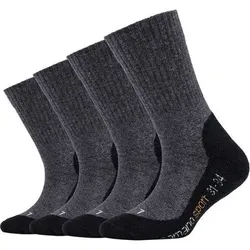 CAMANO Kinder Socken Online Children pro tex function Socks 4p, Größe 35-38 in Schwarz Schwarz