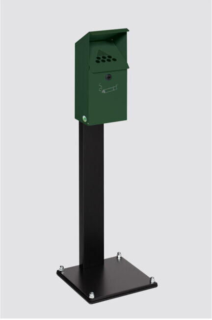 VAR Cendrier mural WH 41 avec pied support vert mousse 3,7 l (12086)