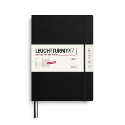 Wochenkalender & Notizbuch Master (A4+) 2027, Schwarz, Deutsch