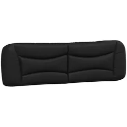 vidaXL Kopfteilkissen Schwarz 180 cm Kunstleder