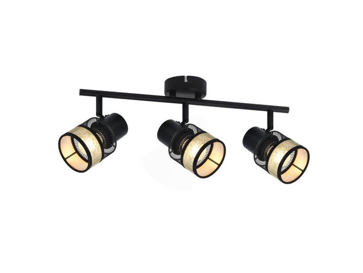 Nettlife Deckenleuchte Rhythmus 3flammig 53/10/18 cm, Schwarz, Metall, E27, 10x18x53 cm, Lampen & Leuchten, Innenbeleuchtung, Deckenleuchten, Deckenleuchten