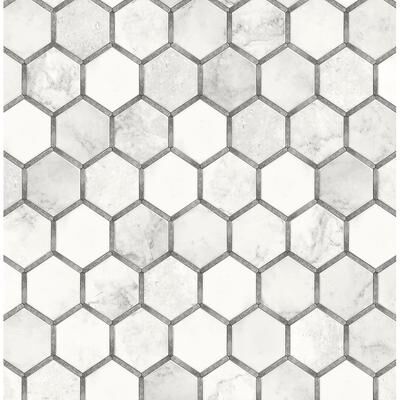 NextWall Inlay Hexagon Peel and Stick Wallpaper