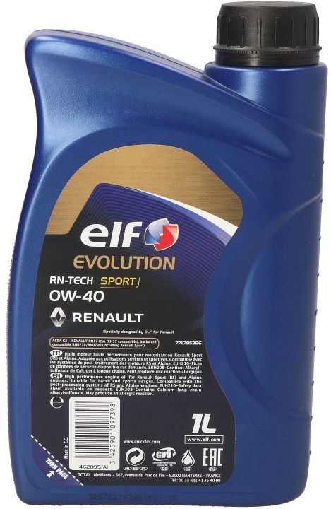 Motoröl ELF 2217623 Evolution R-TECH SPORT 0W40 1L