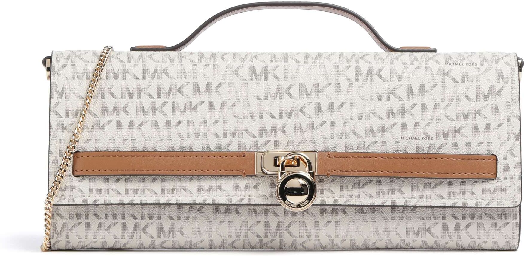 Michael Kors Hamilton Moderne Medium Schultertasche aus Leder, weiß