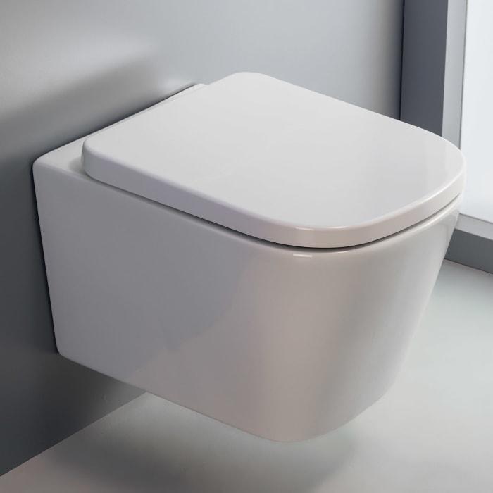 Kronenbach Cube Wand-WC-Set kompakt, spülrandlos inkl. WC-Sitz
