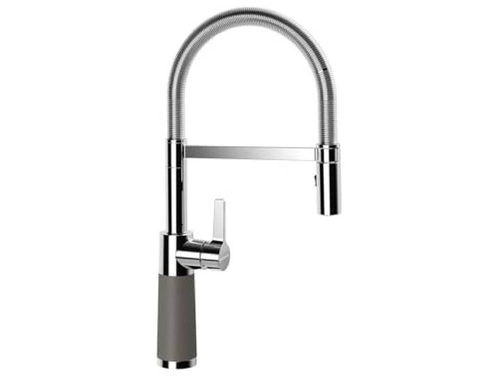 SCHOCK Küchenarmatur SC-550 Asphalt – Hochdruck Armatur CRISTALITE mit Festauslauf und Standard Norm-Anschlüssen