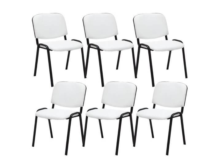 -CLP-Lot de 6 chaises Visiteur Ken en similicuir-Array