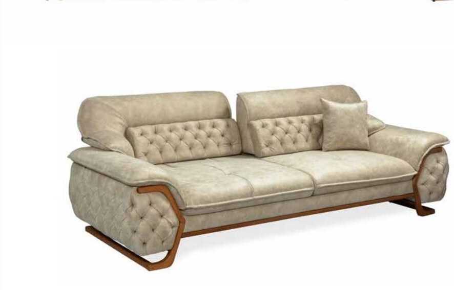 Chesterfield Verstellbarer Rücken Dreisitzer Sofa Luxus Couch Möbel