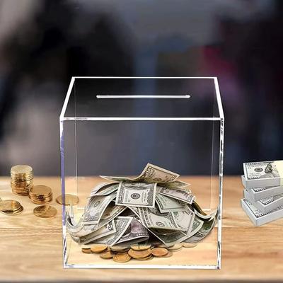 Inspired Finds Clear Acrylic Piggy Bank For Adults Break To Open Savings Bank Clear Acrylic Piggy Bank For Adults Break To Open Savings Bank