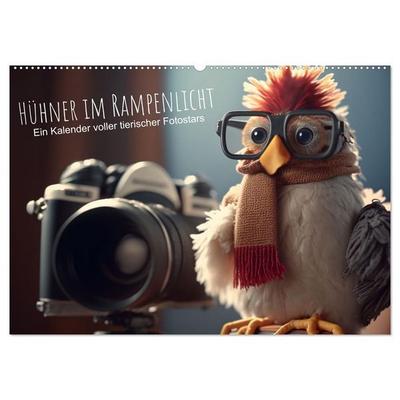 Hühner im Rampenlicht Ein Kalender voller tierischer Fotostars (Wandkalender 2027 DIN A2 quer), CALVENDO Monatskalender
