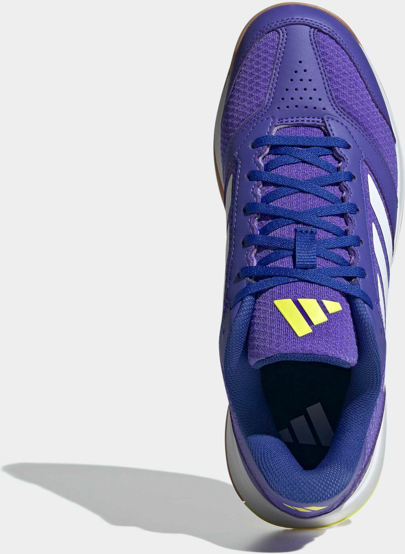 Hallenschuh ADIDAS PERFORMANCE "LIGRA 8 INDOOR", Herren, Gr. 45, lila (solar lila, ftwr weiß, solar lemon), Synthetik, Textil, Schuhe Hallenschuh, geeignet für jeden Hallensport solar lila, ftwr weiß, solar lemon 45