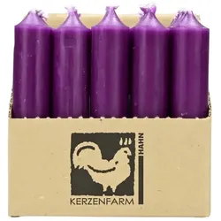Kerzenfarm Hahn Paraffin-Stabkerze aubergine 10cm