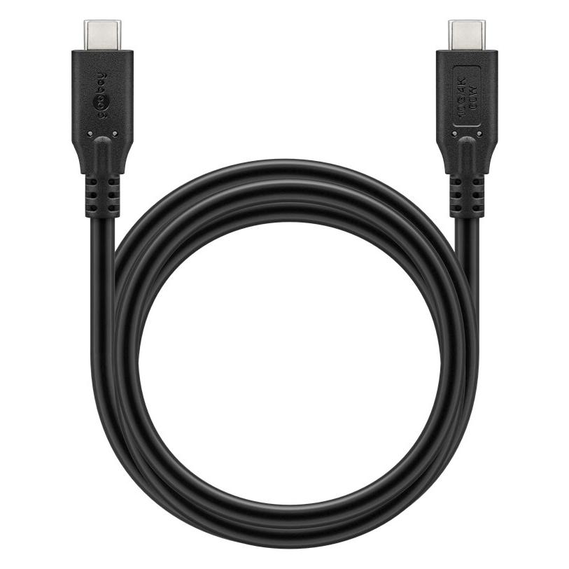 Goobay USB-C-Kabel, USB 3.2, 60 W, 10 Gbit/s, Power Delivery, 1,5 m (1.50 m, USB 3.2 Gen 1, 60 W) (74206)