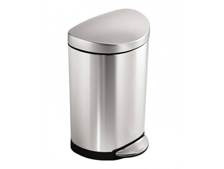 Simplehuman CW1833 halbrunder Abfalleimer edelstahl