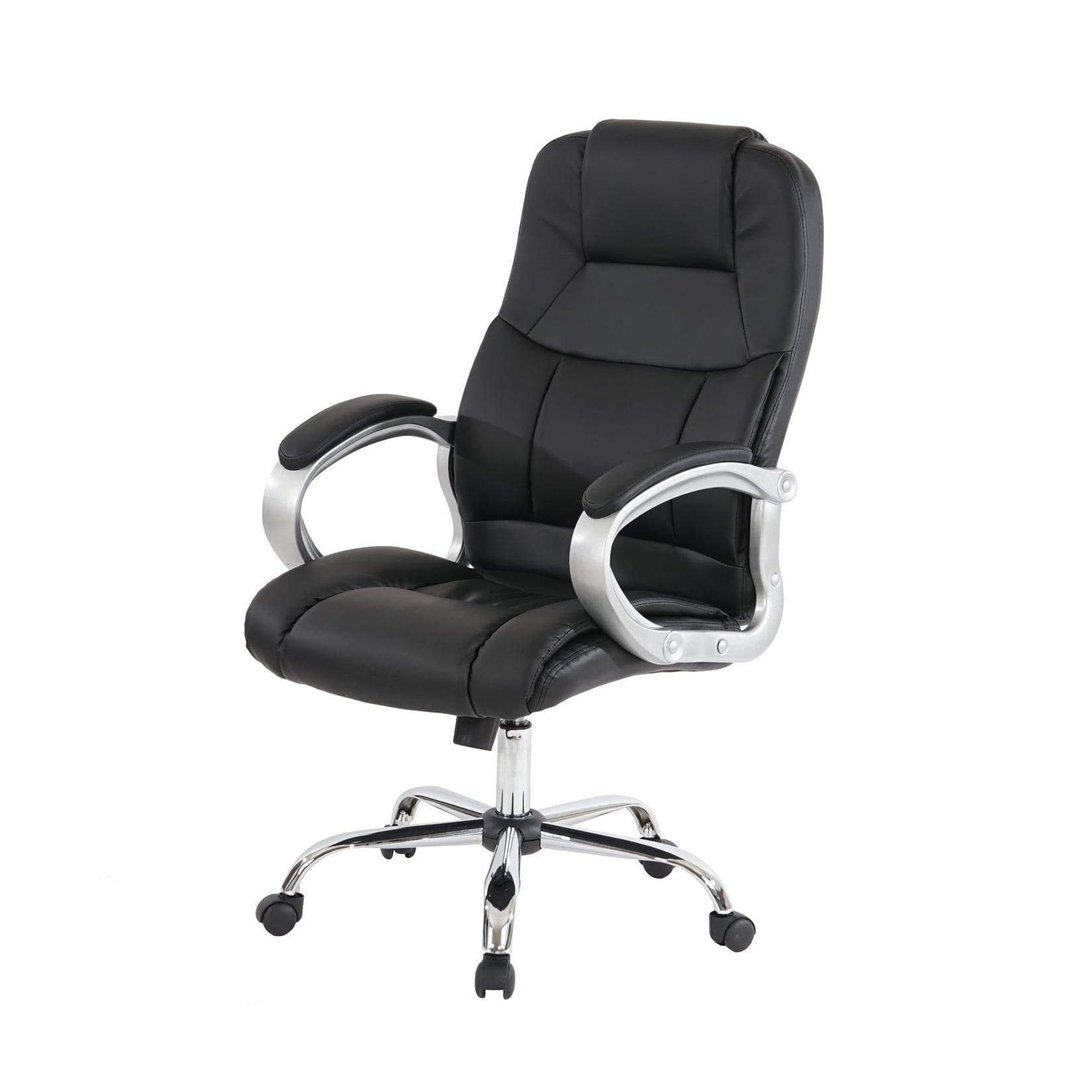 Profi-Bürostuhl Chicago XXL Chefsessel Drehstuhl Us-Version, 150kg belastbar, Kunstleder schwarz