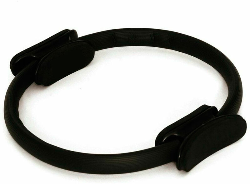 Aro Pilates Kinefis diâmetro 35 cm: Trabalha braços, abdominais e pernas (cor preta ou azul)