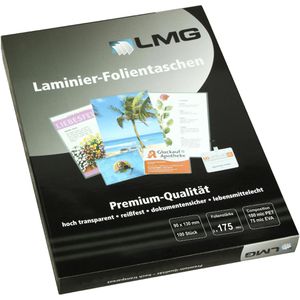 LMG Laminierfolien 90 x 130 mm, 175 mic, glänzend, 100 Stück