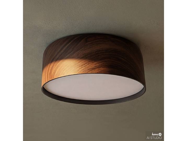 Plafonnier GLOYA 35 x 18 x 35cm Marron/Marron Fer, plaqué LED Module LED