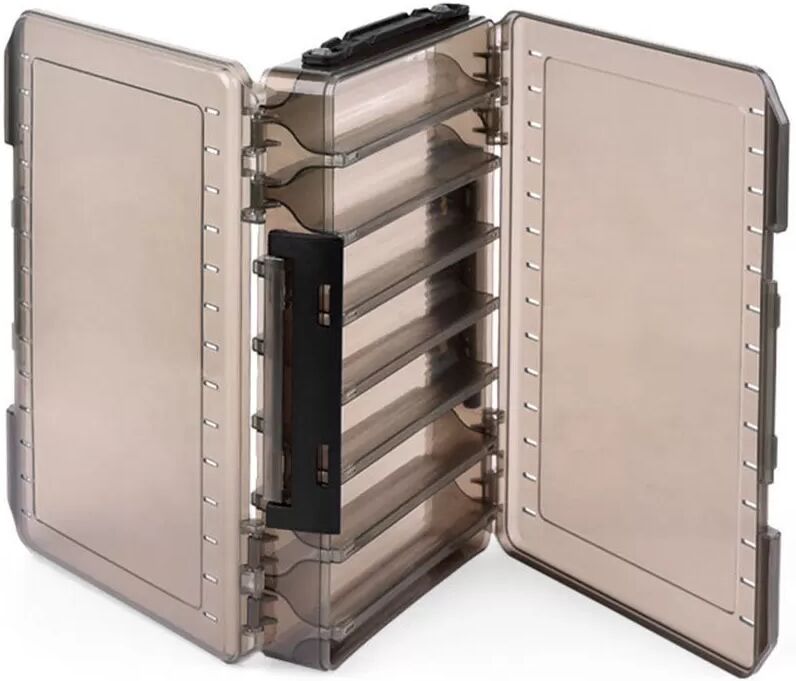 INF Boîte à Leurres Double Face - Rangement Portable pour Appâts de Pêche avec Ventilation Marron