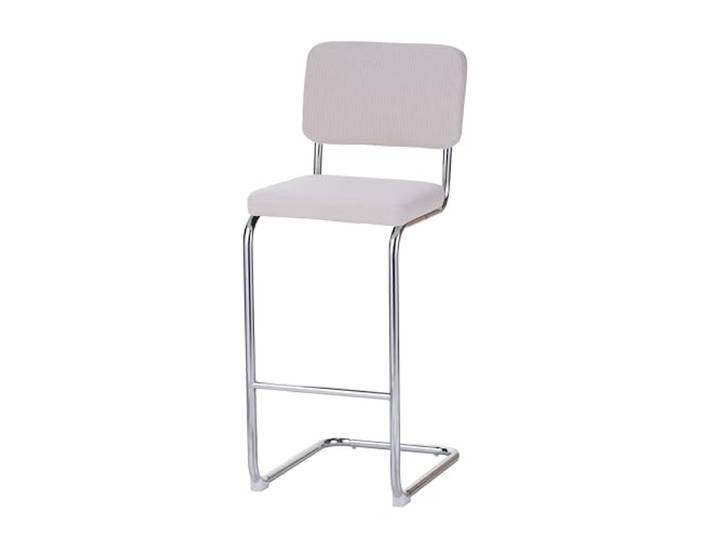 BAÏTA Jack Sitzhocker aus Kord, Beige, mit Metallbeinen, 2 Stück
