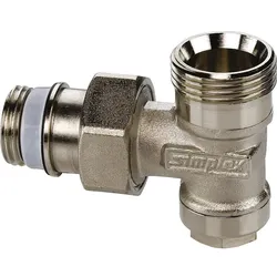 Rücklaufverschraubung TYP AG/N MS vernickelt Ausführung: Eck 1/2AGx3/4''AG für Klemmversch.