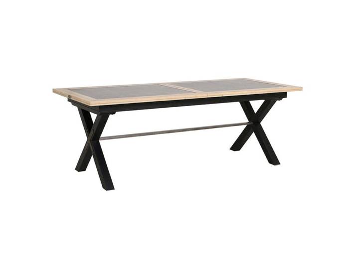 Table repas à allonges - Bois - Noir - Interior's