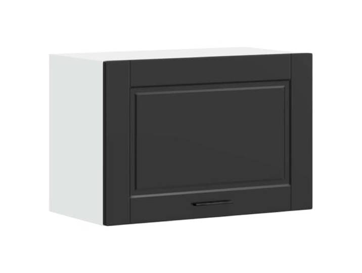 HKTMGDNG Küchen-Hängeschrank Porto Schwarz 60x31x40 cm Holzwerkstoff Platzsparender Wandküchenschrank für Küchenzeile und Esszimmer mit praktischer Tür und pflegeleichter Oberfläche.