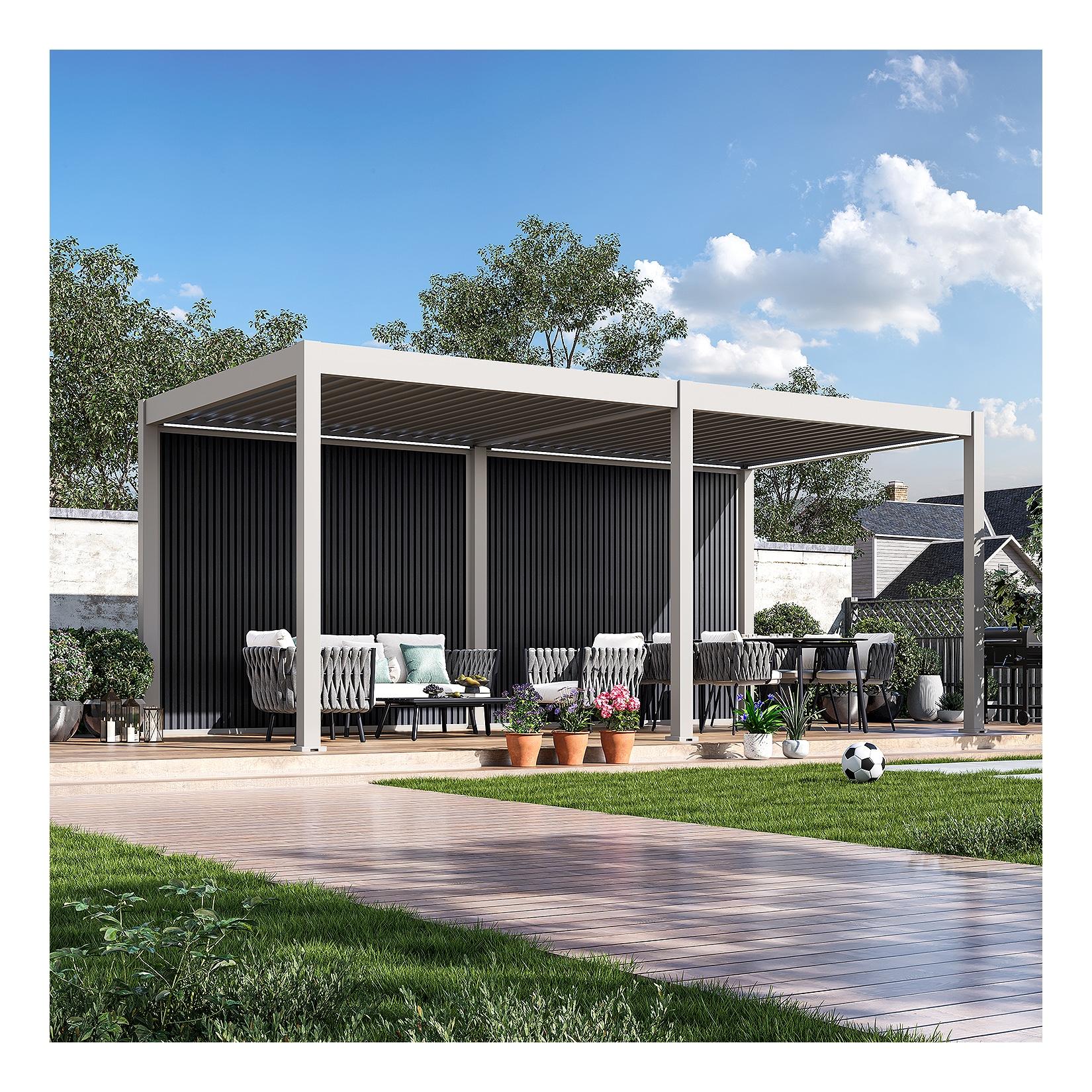 Weide Sichtschutzwand Anthrazit – Pergola Seitenwand Aus Wpc Lamellen & Windschutzsand 3.0 M