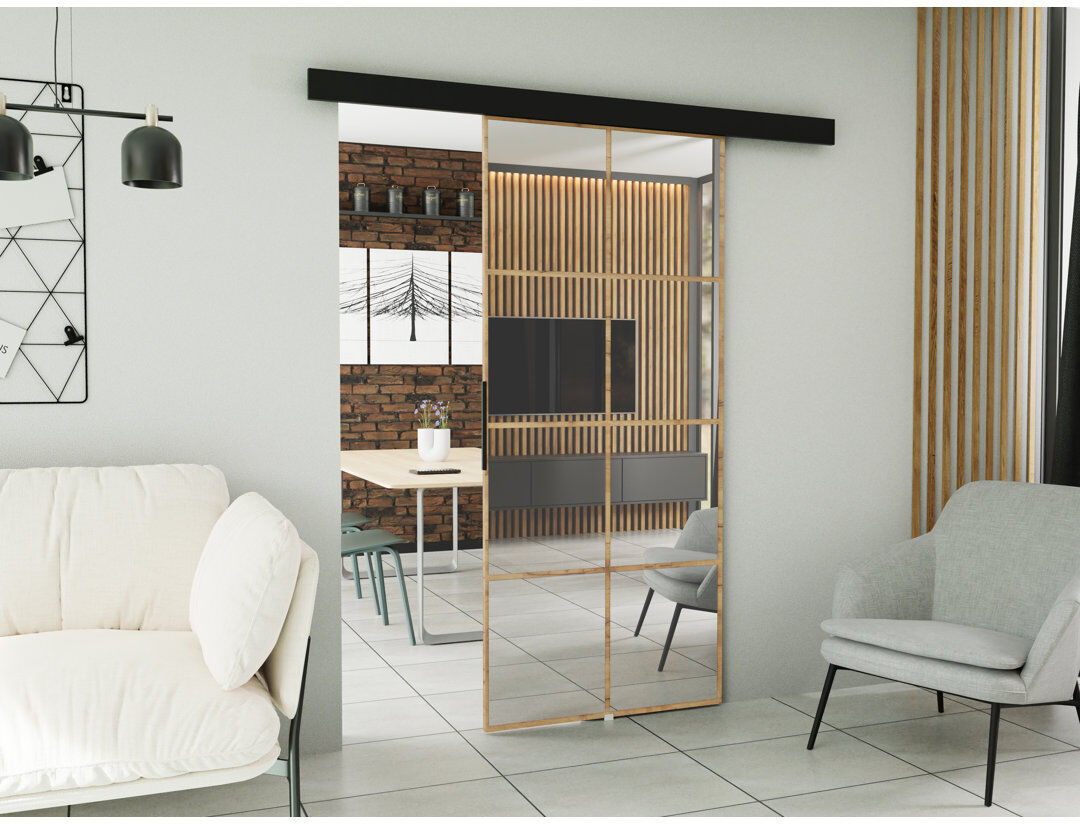Brayden Studio DOOR LOKI 1 Oak 82cm x 205cm