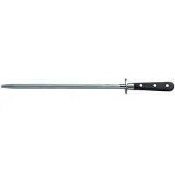 METRO Professional Universal Wetzstahl, Edelstahl, 30 cm, Griff mit Niete, schwarz