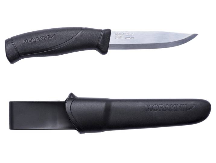 Taschenmesser morakniv Companion HeavyDuty Black (S) , schwarz, L:22,4cm, Edelstahl, Outdoormesser, Taschenmesser
