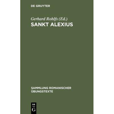 Sankt Alexius, Gebundene Ausgabe von , De Gruyter, 978-3-484-53003-4