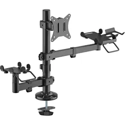 Sbox PTM-02S POS terminal / POS printer / monitor mount Universal (Tisch, 32", 9 kg), Monitor Halterung, Schwarz