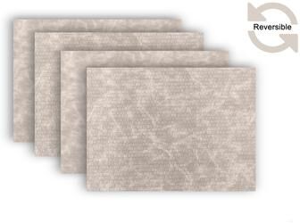 Dainty Home Sorento Faux Leather Reversible Rectangular Placemat Set