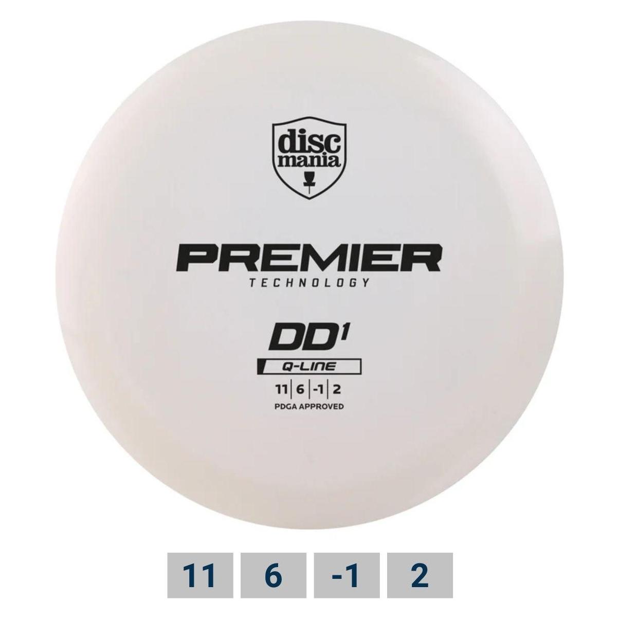 Discmania Discgolf-Distance-Driver Q-LINE PREMIER DD1 Weiss 11/6/-1/2 (72794177)