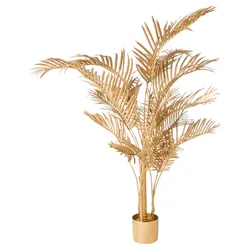 KUNSTPFLANZE im Blumentopf 160 cm Gold Areca Palm