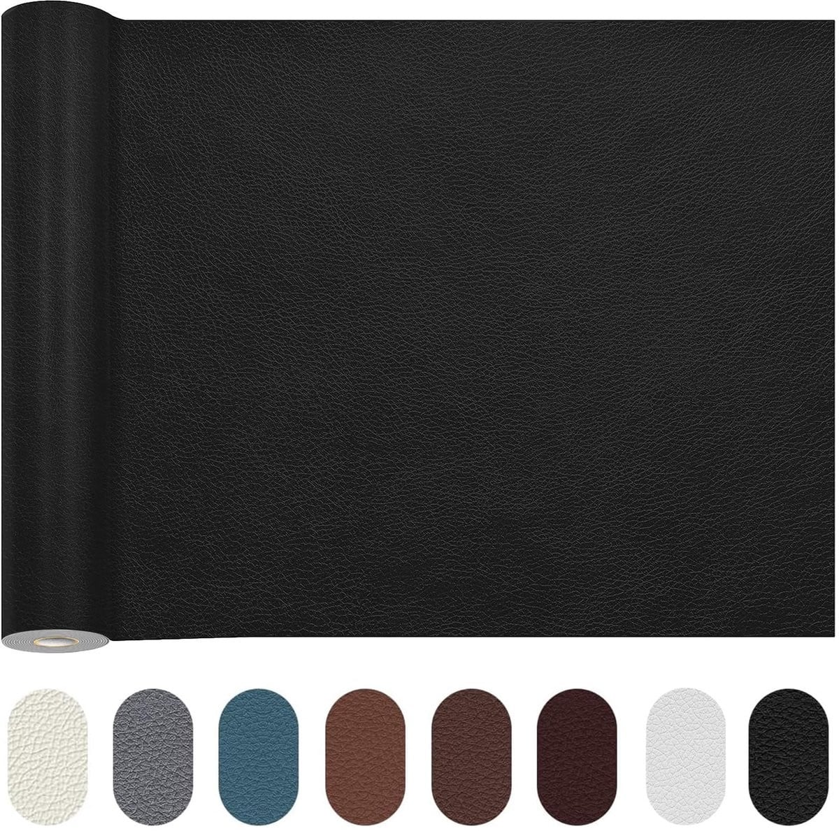 Omgoods Leren PU Reparatie Patch voor Meubels en Auto's - Zwart - 40 x 200 cm