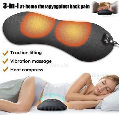 Inspired Finds 3 in 1 Electric Lumbar Support Pillow With Adjustable Height, Heating, And Vibration 3 in 1 Electric Lumbar Support Pillow With Adjustable Height, Heating, And Vibration