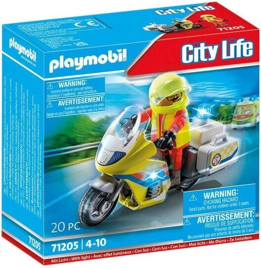 Playmobil 71205 Notarzt-Motorrad mit Blinklicht