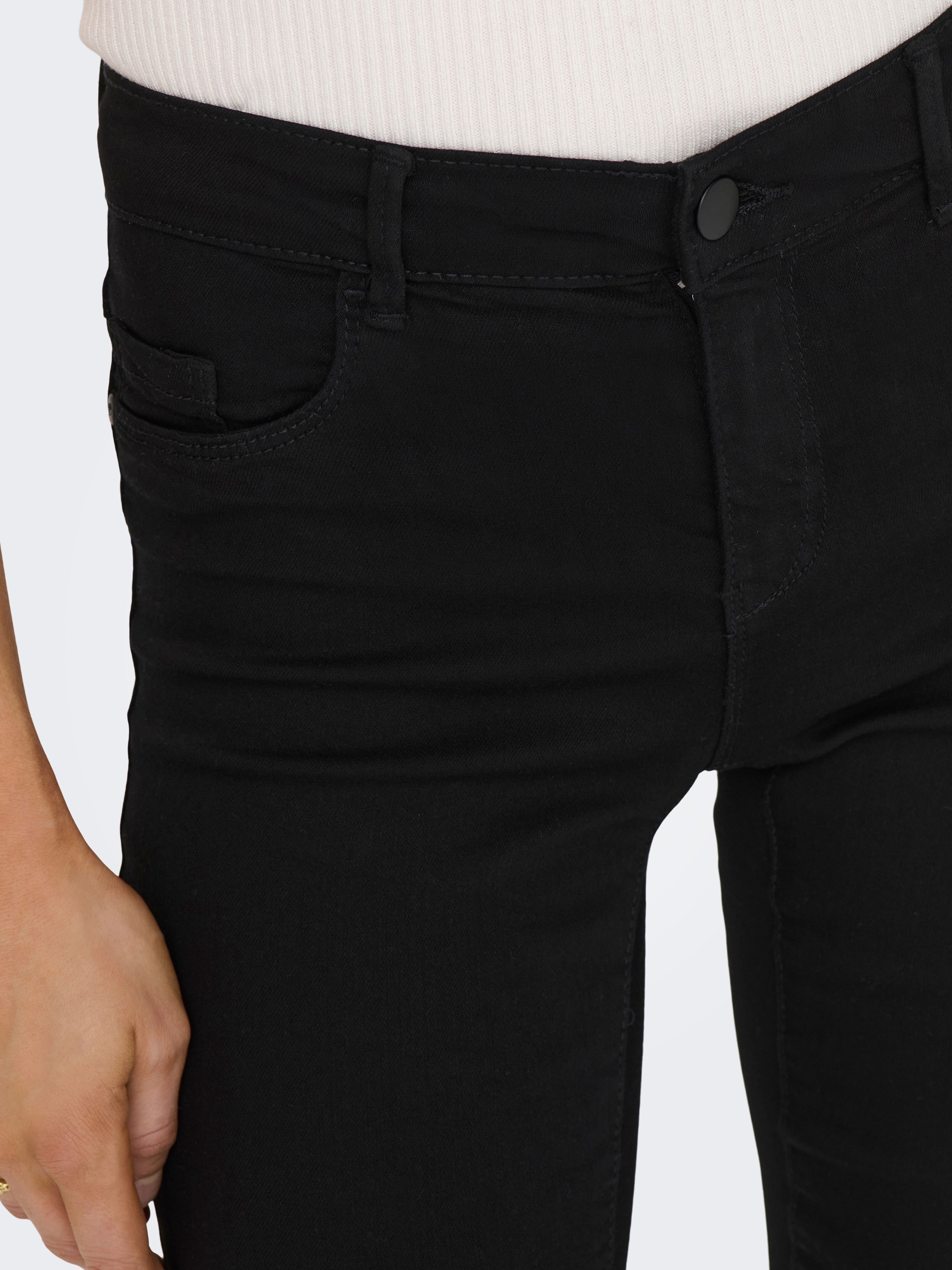 Skinny-fit-Jeans ONLY "ONLRAIN REG SKINNY DNM NOOS", Damen, Gr. S (36), Länge 30, schwarz (schwarz denim), Denim/Jeans, Obermaterial: 53% Viskose, 29% Baumwolle, 17% Polyester, 1% Elasthan, gepflegt, skinny fit, Jeans Skinny-fit-Jeans, im 5-Pocket-Design,