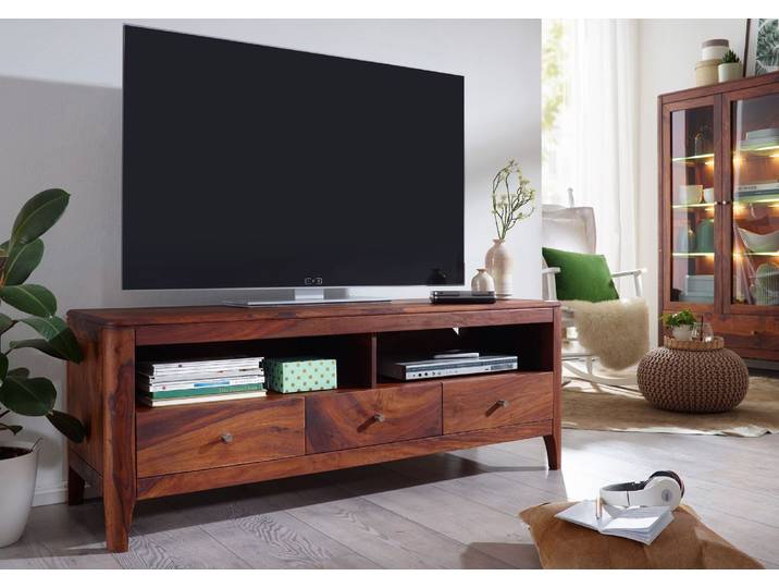 TV-Board Sheesham146x50x55 walnuss geölt BROOKLYN #16