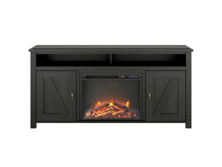 Mid.you Lowboard Farmington, Schwarz, Metall, Holz, 151x40x75 cm, stehend, Wohnzimmer, Wohnwände, Lowboards, Lowboards stehend