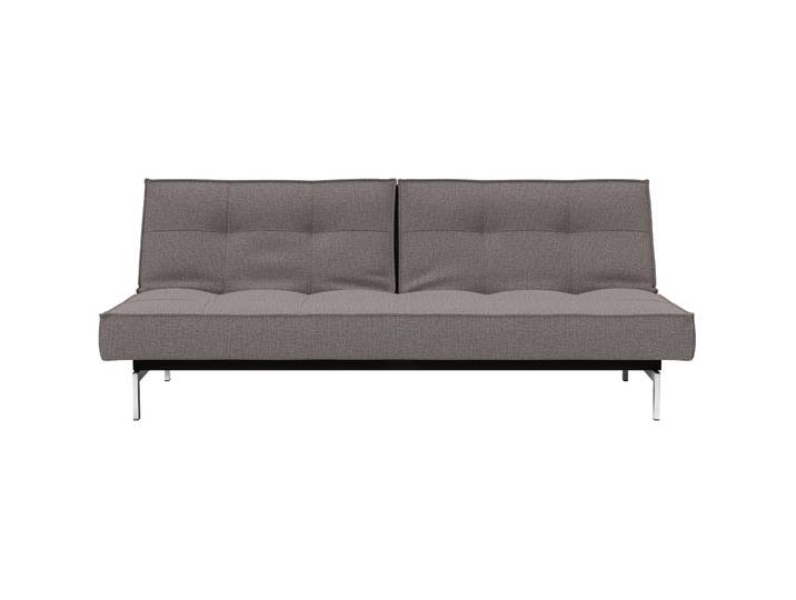 Komfortables Bettsofa Split Stoff graubeige B 210 cm T 89 cm - Bettsofa