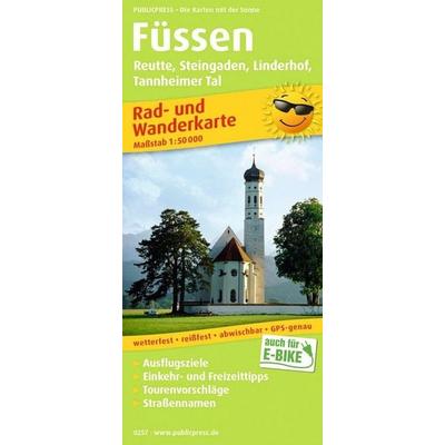 Publicpress Rad- und Wanderkarte Füssen und Umgebung mit Tannheimer Tal 1:50.000, Sonstige von , KOMPASS Freytag & Berndt, 978-3-7473-0257-6