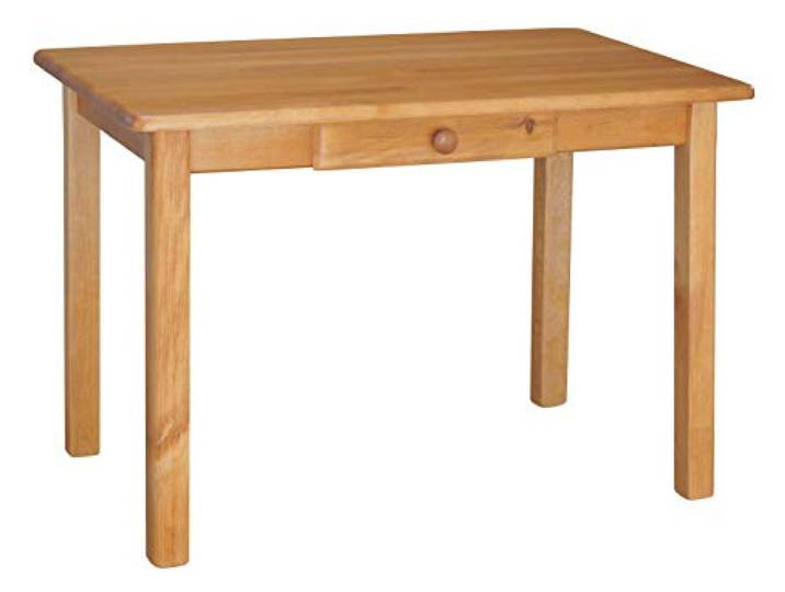 k koma Esstisch Massivkiefer, 130x60 cm, Erlefarben mit Schublade