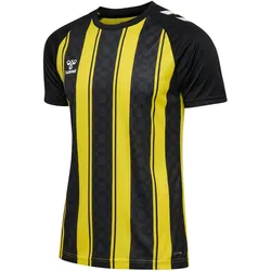 hummel, Unisex, Sportshirt, hmlMATCH STRIPED JERSEY S/S (XL), Schwarz, Gelb