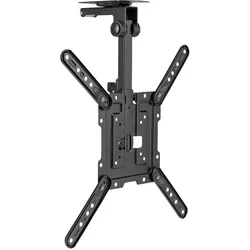 myWall Klappbarer Deckenhalter für Flachbildschirme (Decke, 55", 20 kg), Monitor Halterung, Schwarz