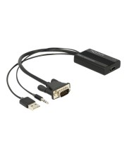 Delock Adapter mit Audio HDMI VGA Audio/Multimedia Digital/Display/Video 0,25 m (64172)