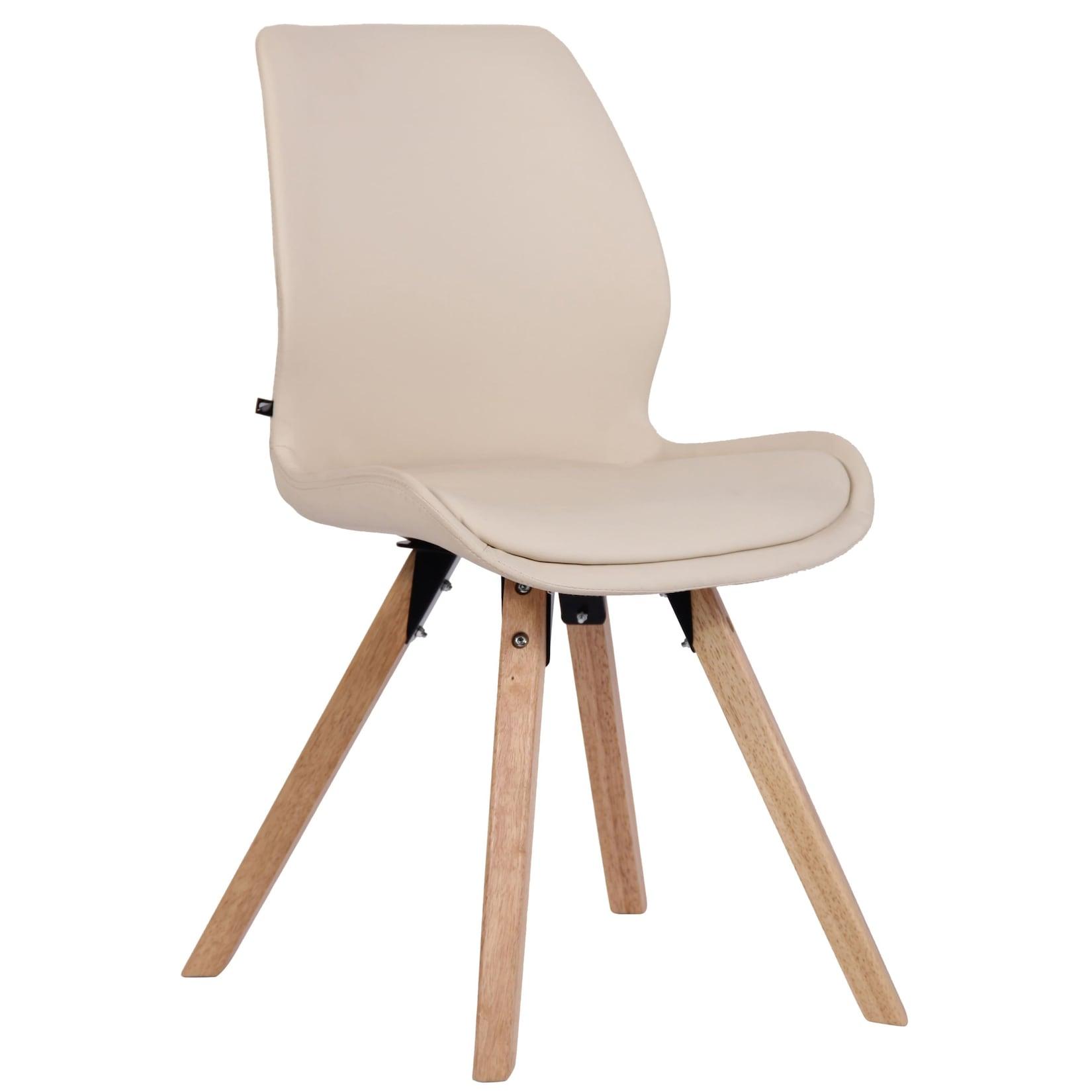 CLP Stuhl Luna Kunstleder Farbe: creme, Material: Kunstleder